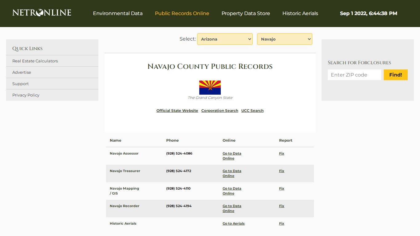 Navajo County Public Records - NETROnline.com
