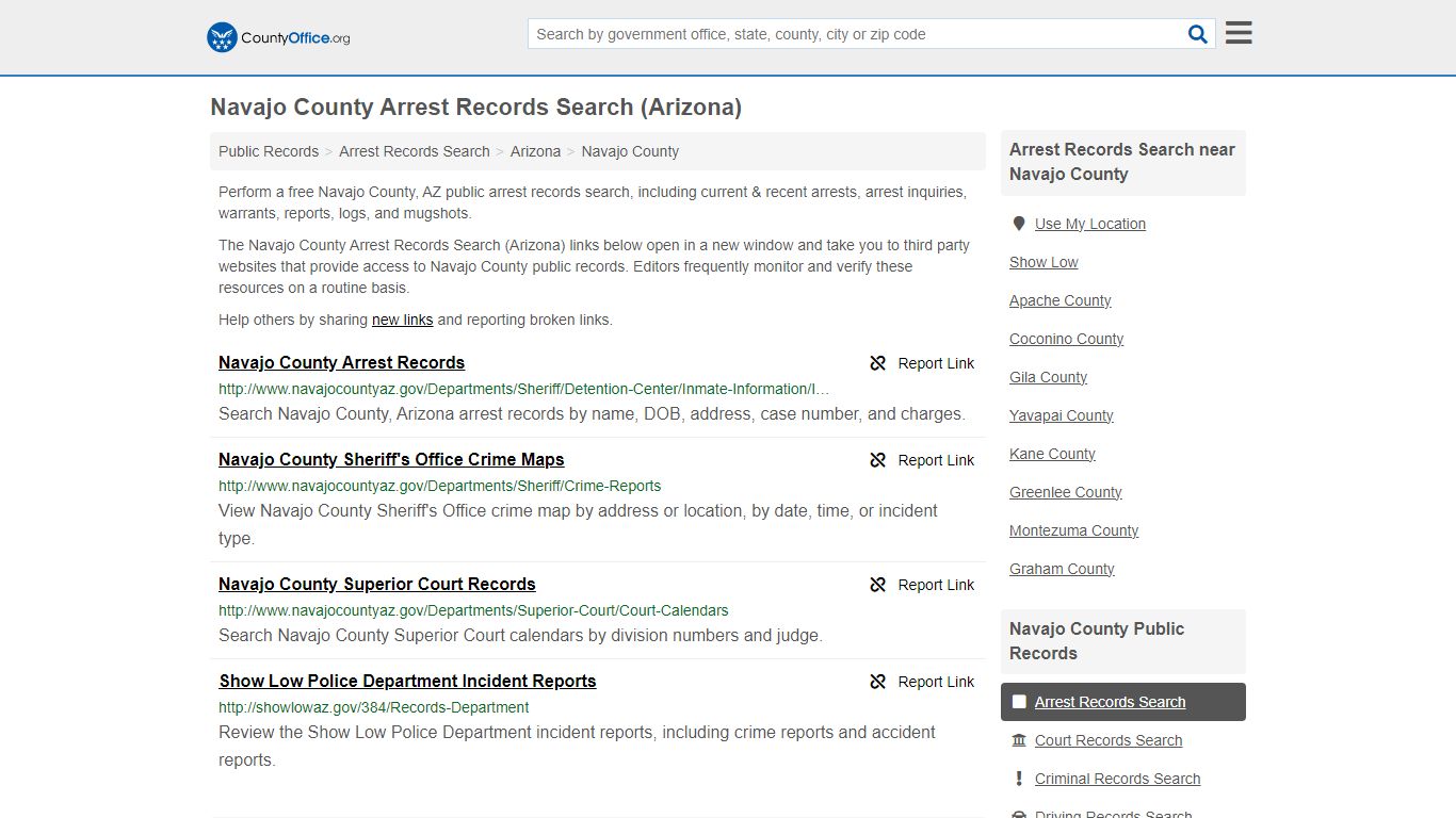 Arrest Records Search - Navajo County, AZ (Arrests & Mugshots)